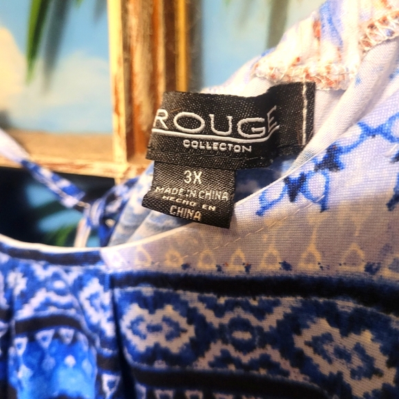 Blue Pattern Maxi Dress - Picture 4 of 5